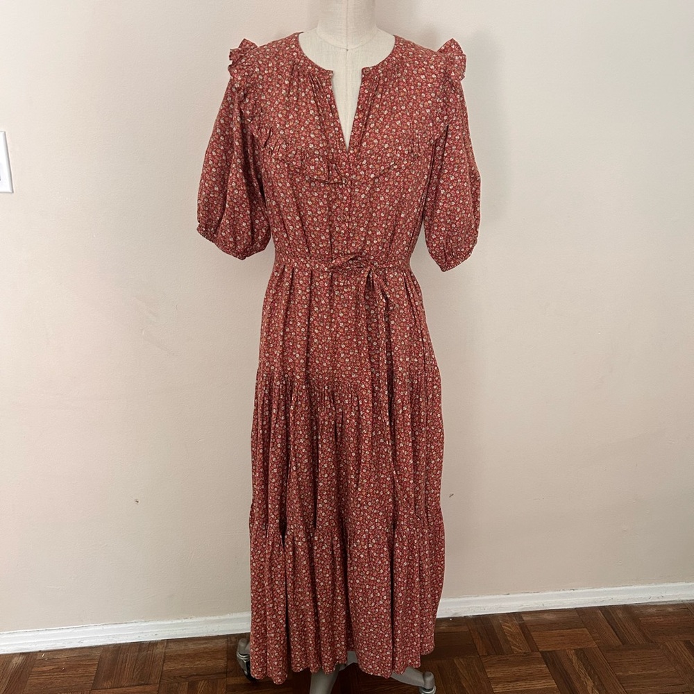 Christy Dawn Red Floral Emilia Dress